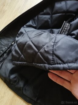 dámská kožená bunda s kapucí a kožíškem vel. 38/M - 9