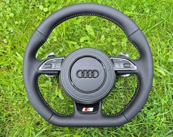 -AUDI VOLANT KOŽENÝ MULTIFUNKCNY ZKOSENY - 9