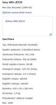 SONY MDS JE 530 - 9