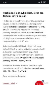 Rozkládací křeslo žluté - 9