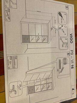 Komoda částečně prosklená/vitrína.Nová - 9