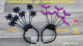 ČARODĚJNICE -doplňky - pavouk, hůlka, koště, nos... - 9