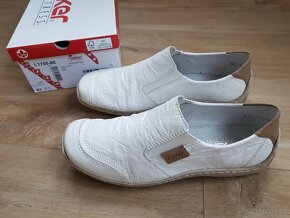 Bílé polobotky Rieker vel. 41 - 9