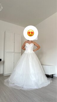 Č. O09 Svatební šaty nové vel L-XL - 9