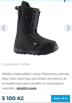 Snowboardové boty Burton moto vel 44 - 9