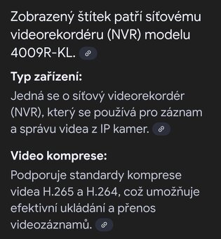 Síťový videorekordér NVR 329 Gb - 9