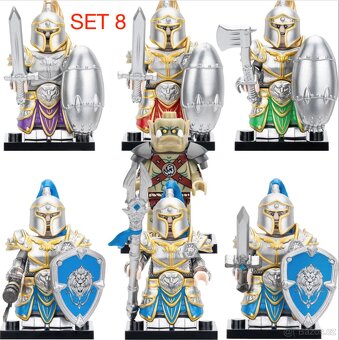 Figúrky Rytieri 1 (8ks) typ lego, nové, nehrané - 9