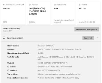 Dell Inspiron 2350 All In One i7, 12GB RAM, 32GB SSD+ 1T HDD - 9