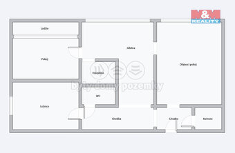 Prodej bytu 3+1, 70 m², OV, Chomutov, ul. Jiráskova - 9