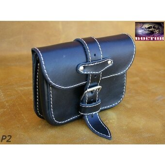 Kožená moto kapsa na pásek,stehno,rameno. - 9