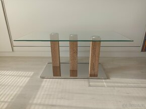 Konferenční stůl - skleněný/zrcadlo - 9