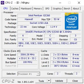 Intel Pentium 2jádra G2030 3Ghz s.1155 / G3260 3.3Ghz s.1150 - 9