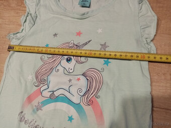 měnící tričko a tílko jednorožec vel. 110/116 - 9