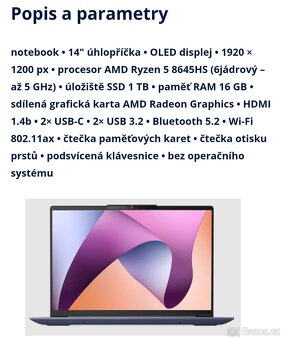 Lenovo IdeaPad slim 5 14" oled ahp9 - 9