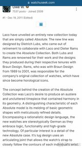 Hodinky Laco Absolute / Braun design Bauhaus - 9