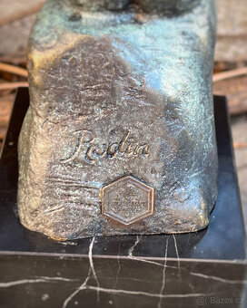 Bronzová socha Myslitel umělecká soška replika díla A Rodin - 9