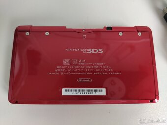 PRODÁNO-Nintendo 3DS Metallic Red+homebrew hack a 64GB karta - 9
