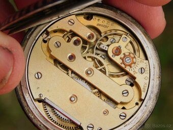 Švýcarské stříbrné kapesní hodinky niello / tula BREVET - 9