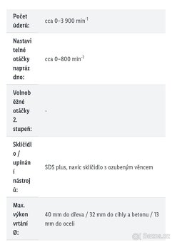 Elektrický kladivo Parkside síla úderů 5J - 9