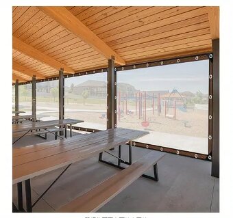 Plachty vodotěsné průhledné s očky na uchycení. - 9