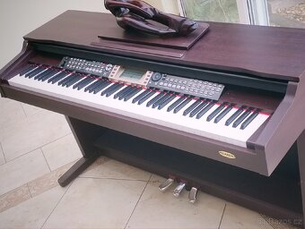 Elektrické piano CDP palisandr včetně sochy - 9