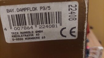 TRIX 22408, K.BAY.STS.B, Parní lokomotiva P 3/5 DC - 9