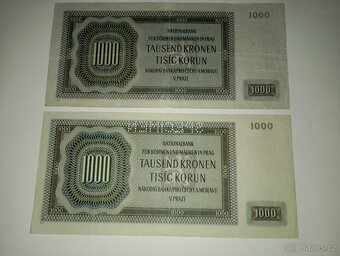BANKOVKY 1000 K 1942, JEDNOPÍSMENNÉ SÉRIE - 9