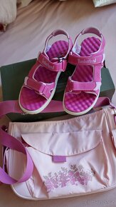 nové sandály Timberland, růžové, pohodlné, kvalitní značka, - 9