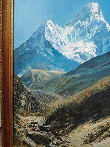 OBRAZ ORIGINAL MALBA HORY „AMA DABLAM“ 6856 m U MONT EVEREST - 9