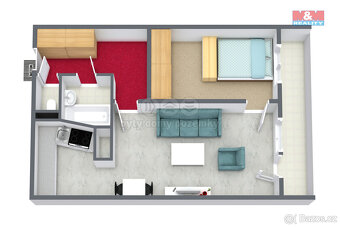 Prodej bytu 2+1, 46 m², Teplice, ul. Alejní - 9