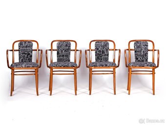 J. Hoffman, elegantní křesílka, židle TON , nové čalounění - 9