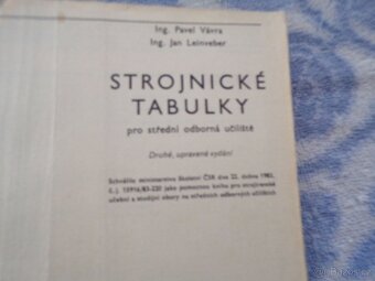 Strojnické a dílenské tabulky - 9