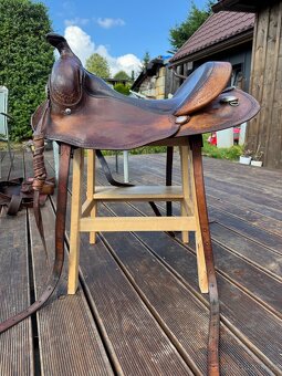 Westernové sedlo ultra-flex deuber & partner+podbřišník - 9