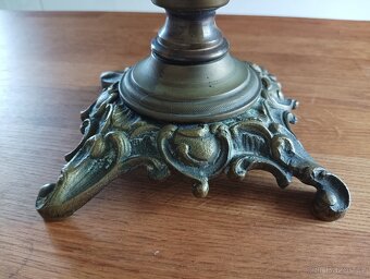 STAROŽITNÁ SECESNÍ PETROLEJOVÁ LAMPA EHRICH & GRAETZ 19.STOL - 9