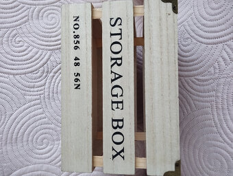 Úložný storage box, dřevěný, bedýnka, dekorace - 9