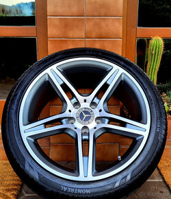 alu R18 5x112 bicolor, Mercedes CLS, W219, letné pneu 245/40 - 9