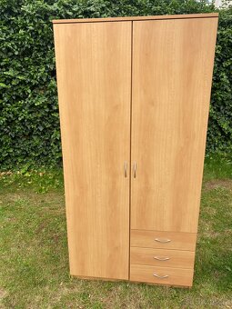 skříň šatní skříň velká skříň lamino buk skříň - 9