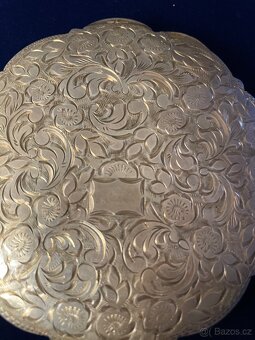 luxusní stříbrná PUDŘENKA-120g stará 110let - 9