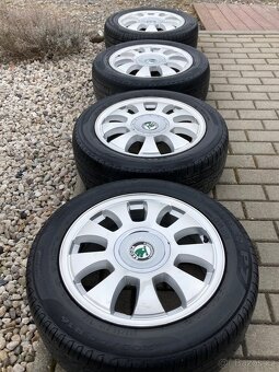 Alu kola Škoda originál 16” Metalica - 9