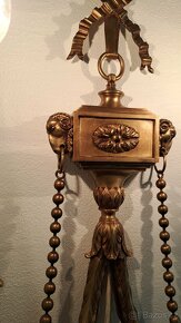 Starožitný secesní set, lustr, lampa,aplika, secese. - 9
