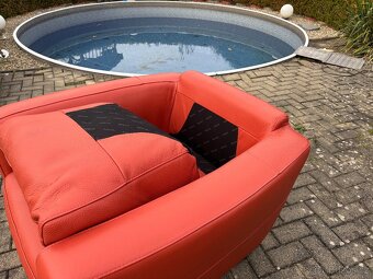 LUXUSNÍ ZNAČKOVÉ   KOŽENÉ  ITALSKÉ KŘESLO NATUZZI - 9