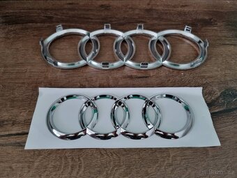 AUDI chromove znaky loga AUDI kruhy - 9