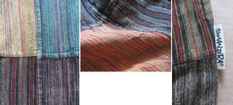 Nové pohodlné unisex etno kalhoty patchwork - 9