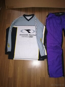 Motocross kalhoty a dres retro - 9