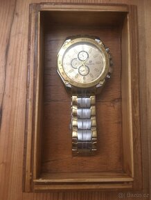Predám pánske hodinky Geneva Tachymeter s drevenou škatuľkou - 9