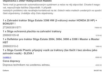 Zahradni traktor STIGA motor Honda GCV 530 - 2021 - 9