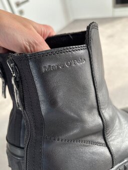 Kotníčkové kožené boty Marc O'Polo - 9
