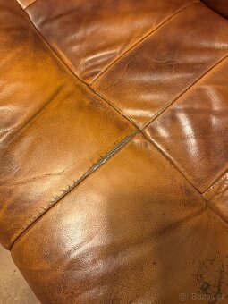 Rustikální kožená sedací souprava - 9