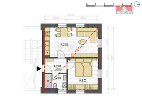 Prodej bytu 2+kk (A1), 42 m², Horní Blatná, ul. Vančurova - 9