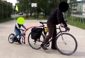Tandemova tazna tyc DOMADO - na detsky bicykel - 9
